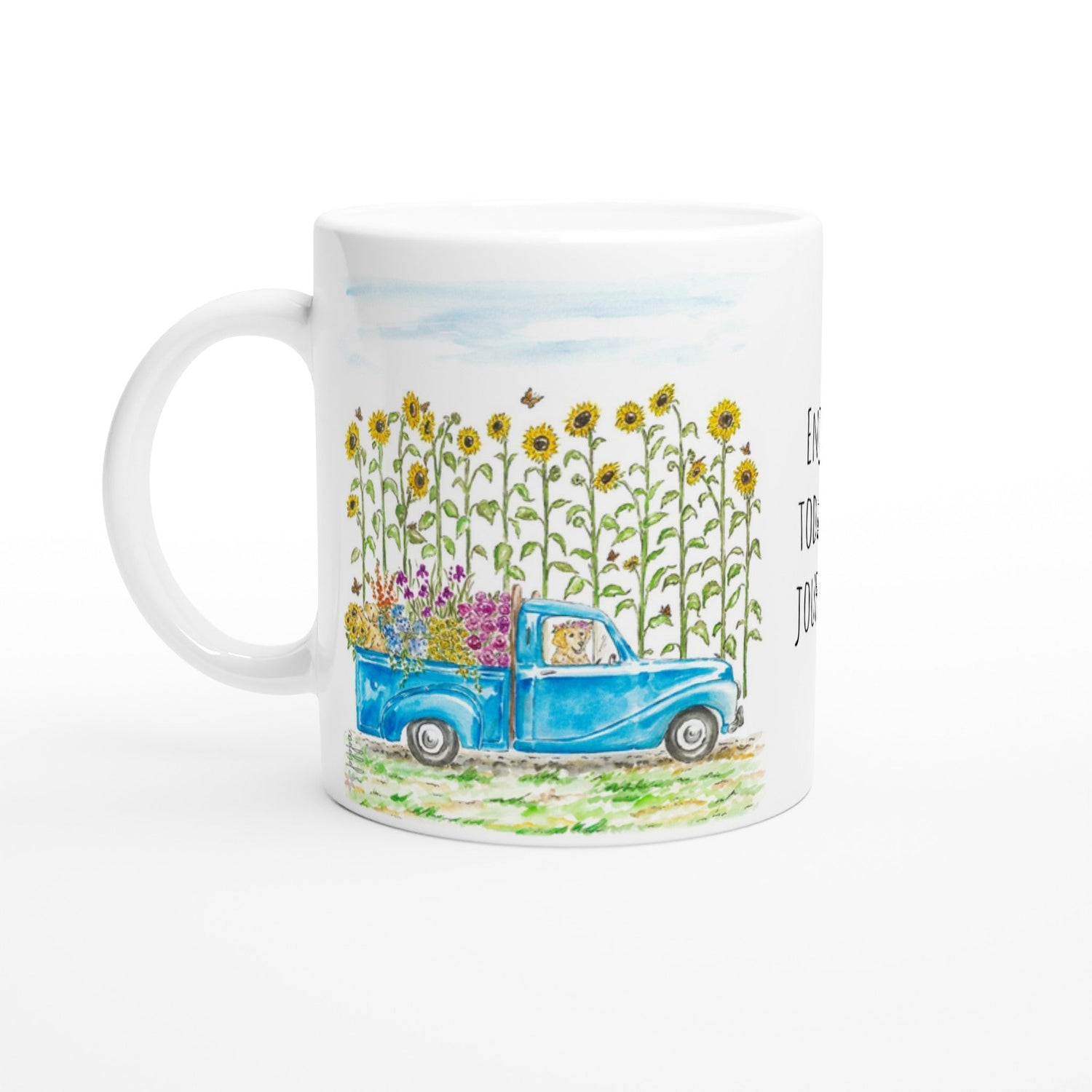 sunny summer truck mug custom personalized mug - designs by pippa