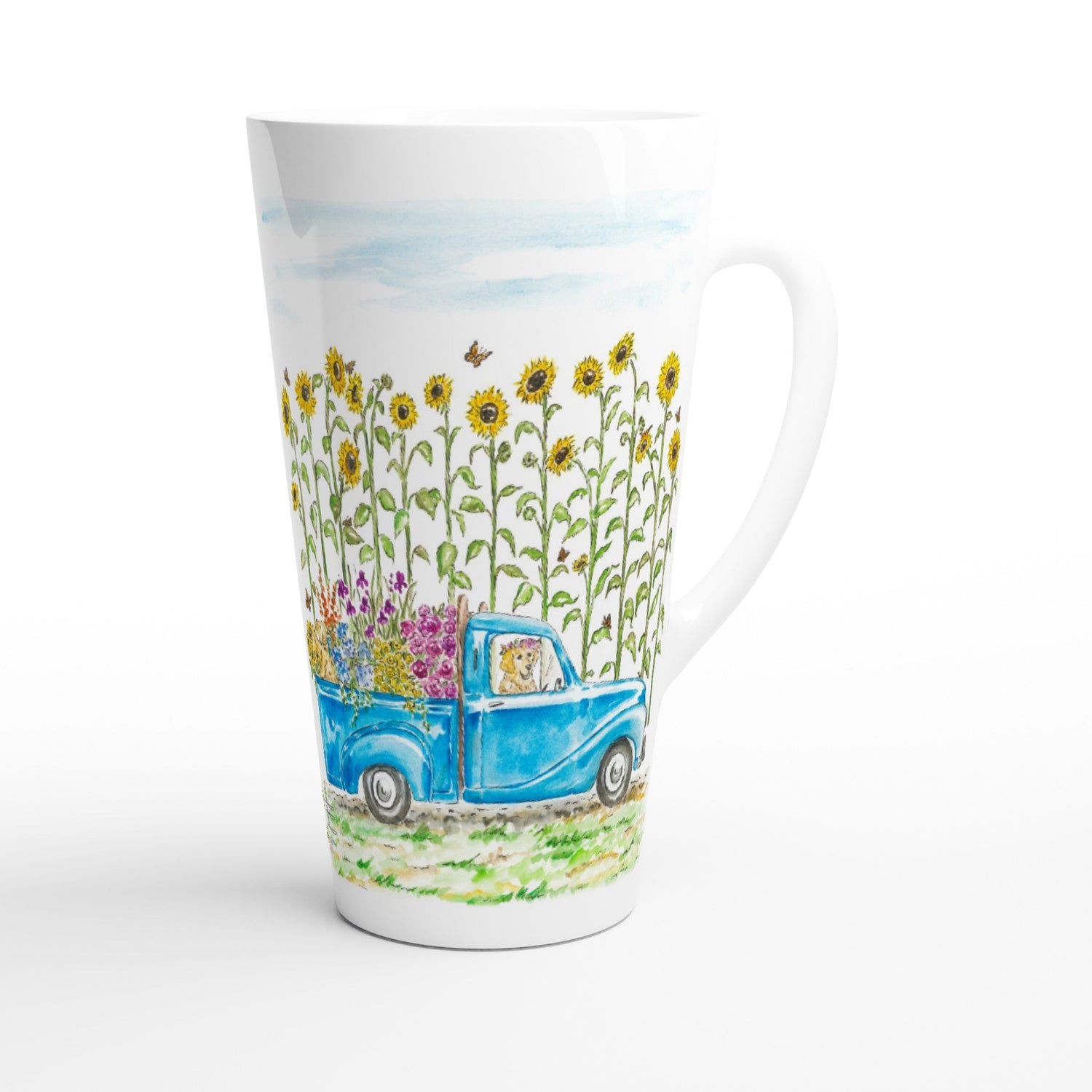 sunny summer truck personalized latte mug - designs by pippa