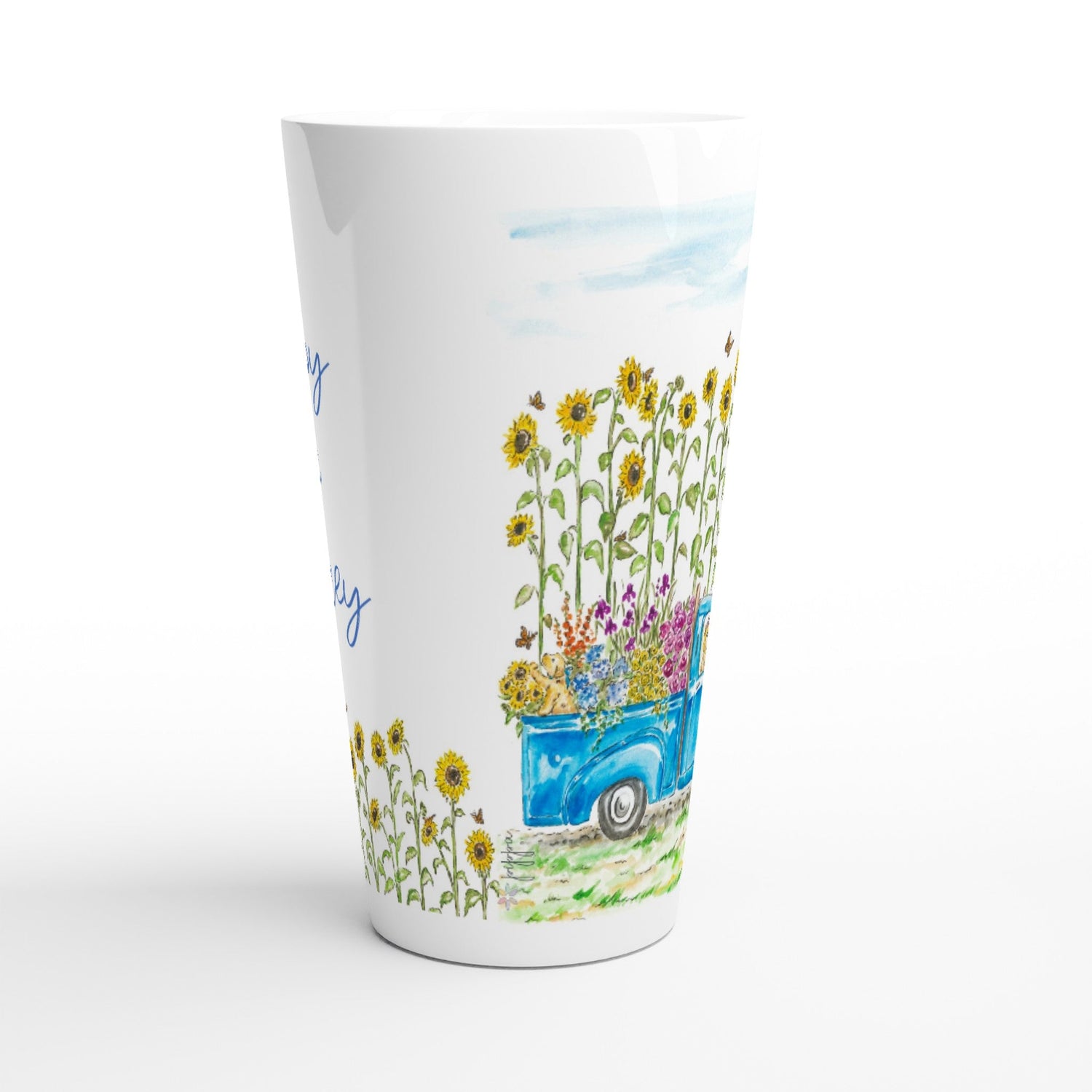 sunny summer truck personalized latte mug - designs by pippa