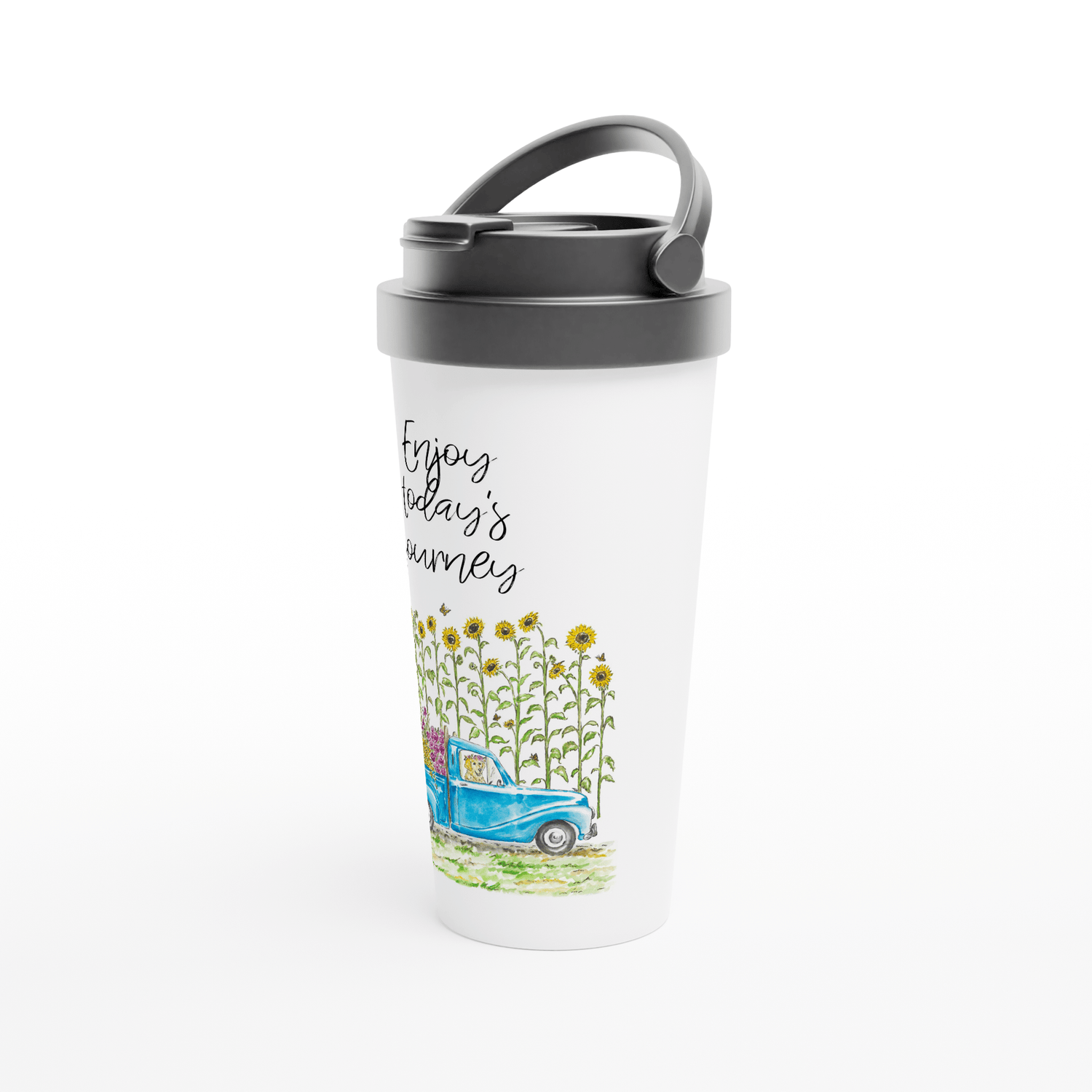 sunny summer truck personalized stainless steel travel mug - designs by pippa