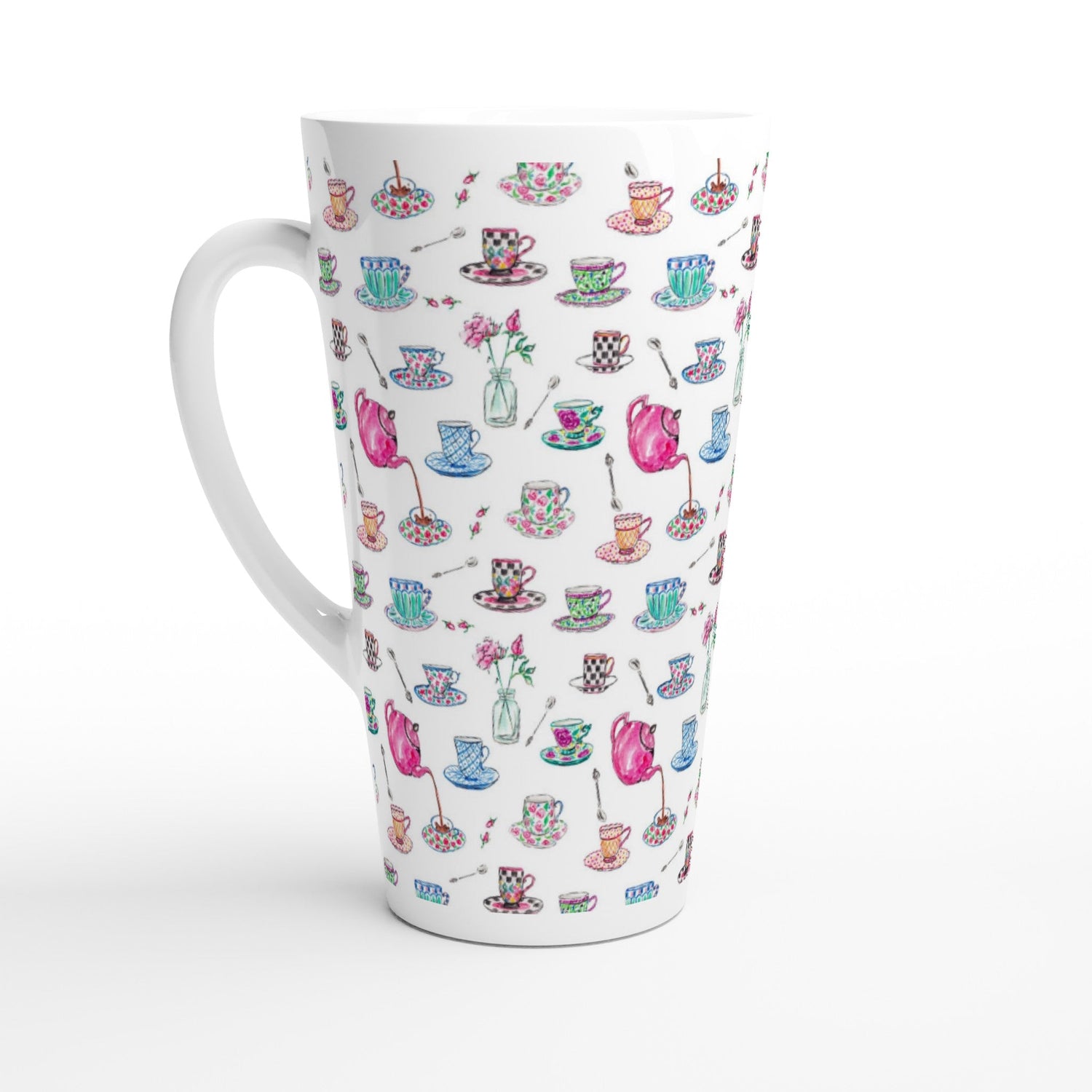 tea time latte ceramic mug - designs by pippa