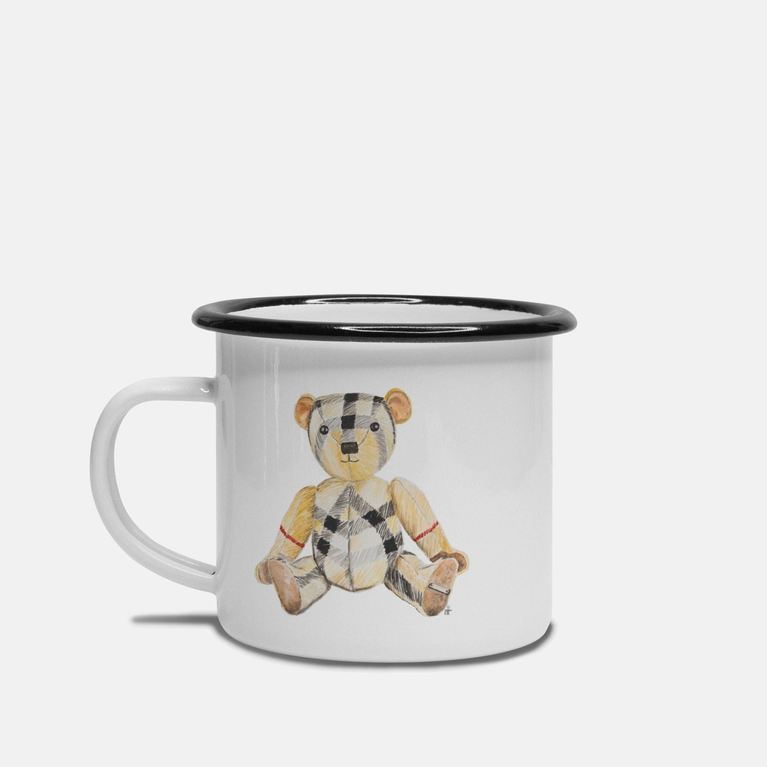 the bearberry bear collection camp mug 10 oz. black rim - designs by pippa