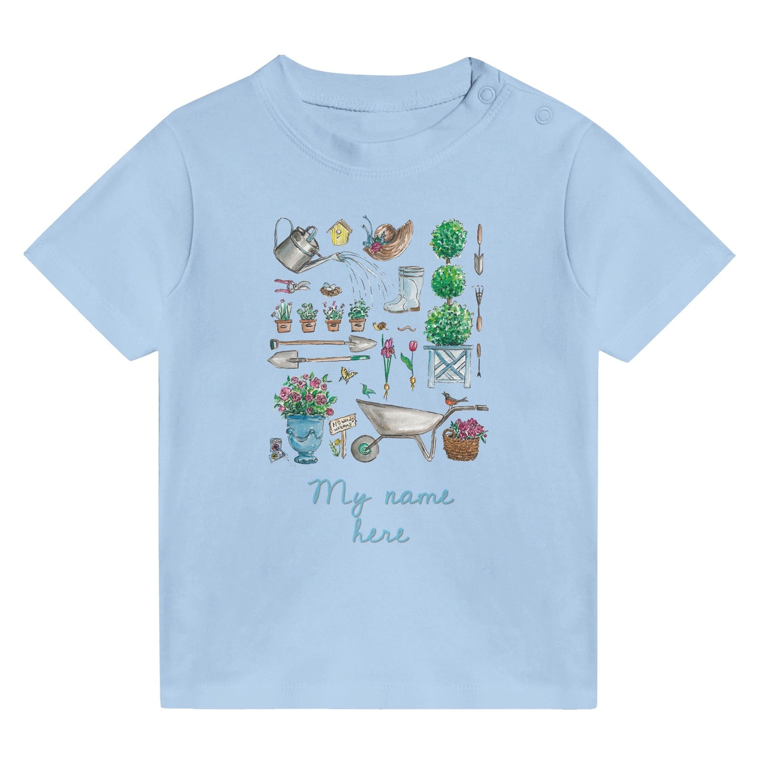 the garden classic baby personalized graphic tee - designs by pippa