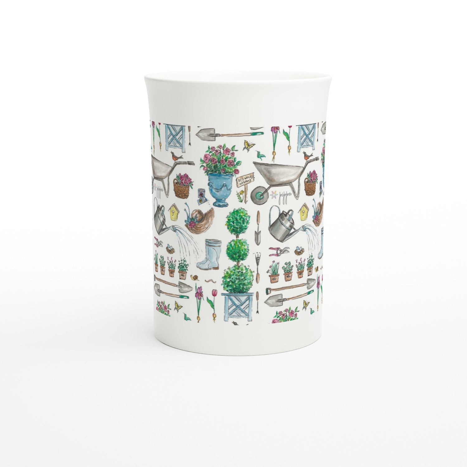 the garden porcelain slim mug - designs by pippa