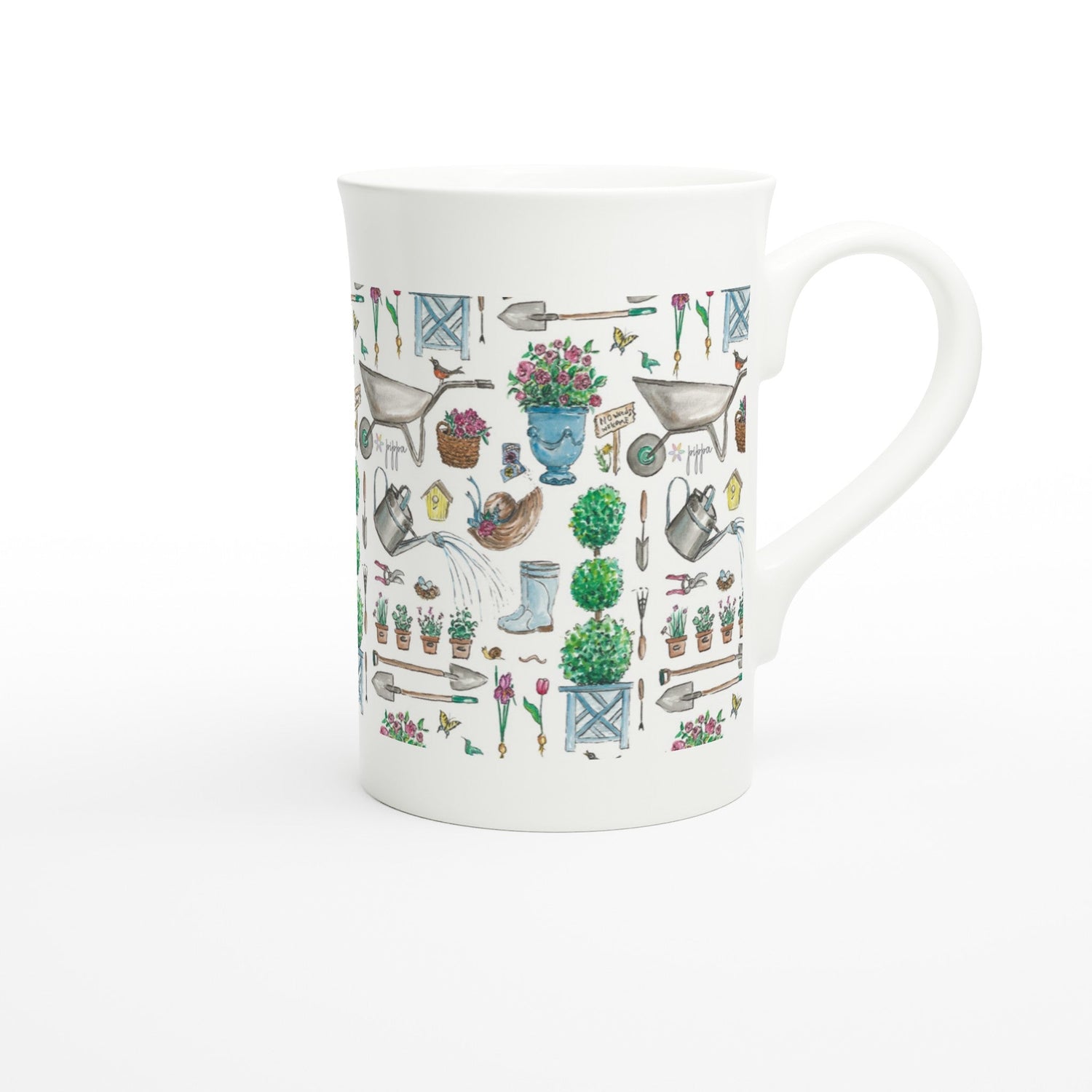 the garden porcelain slim mug - designs by pippa