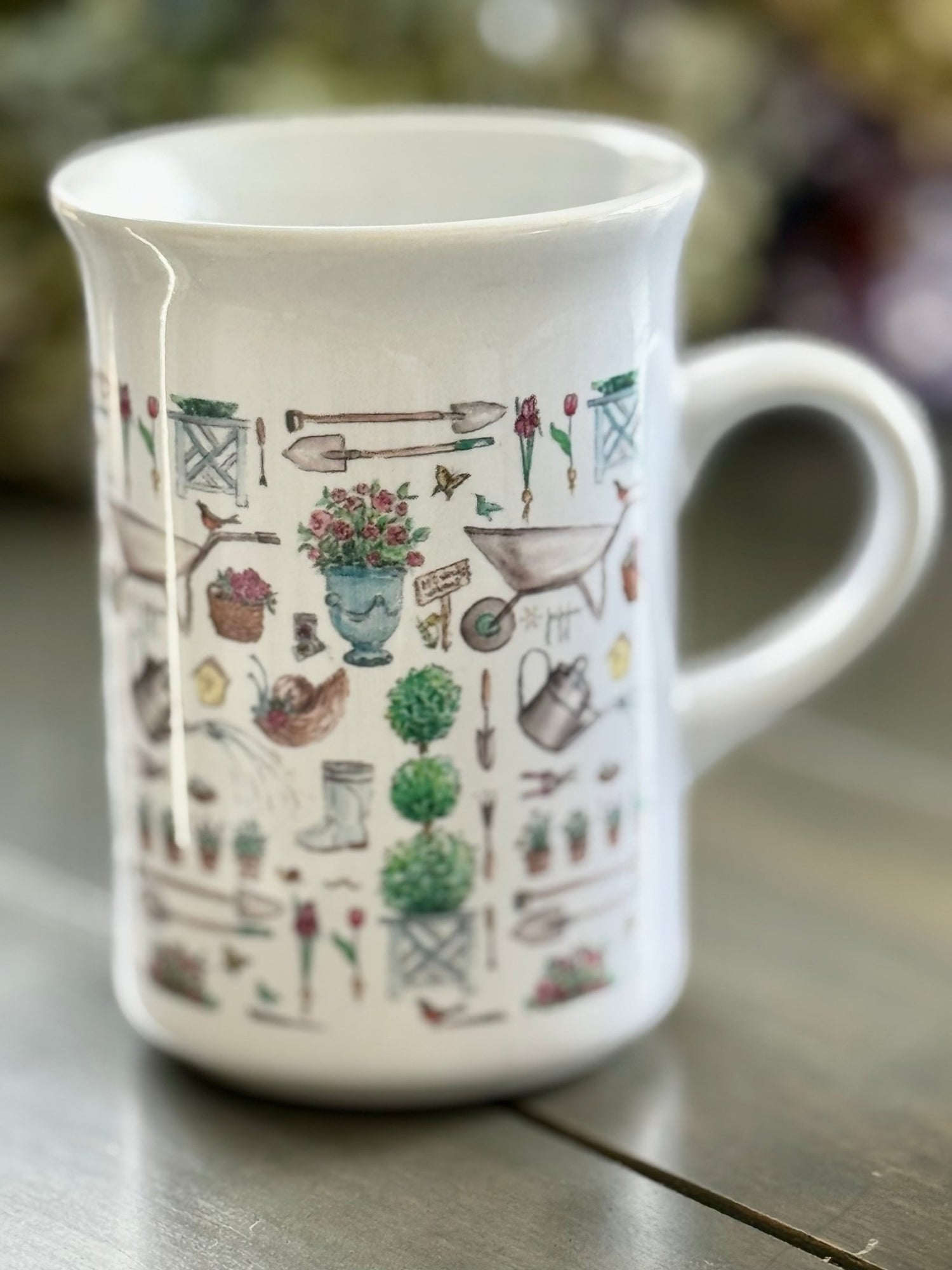 the garden porcelain slim mug - designs by pippa