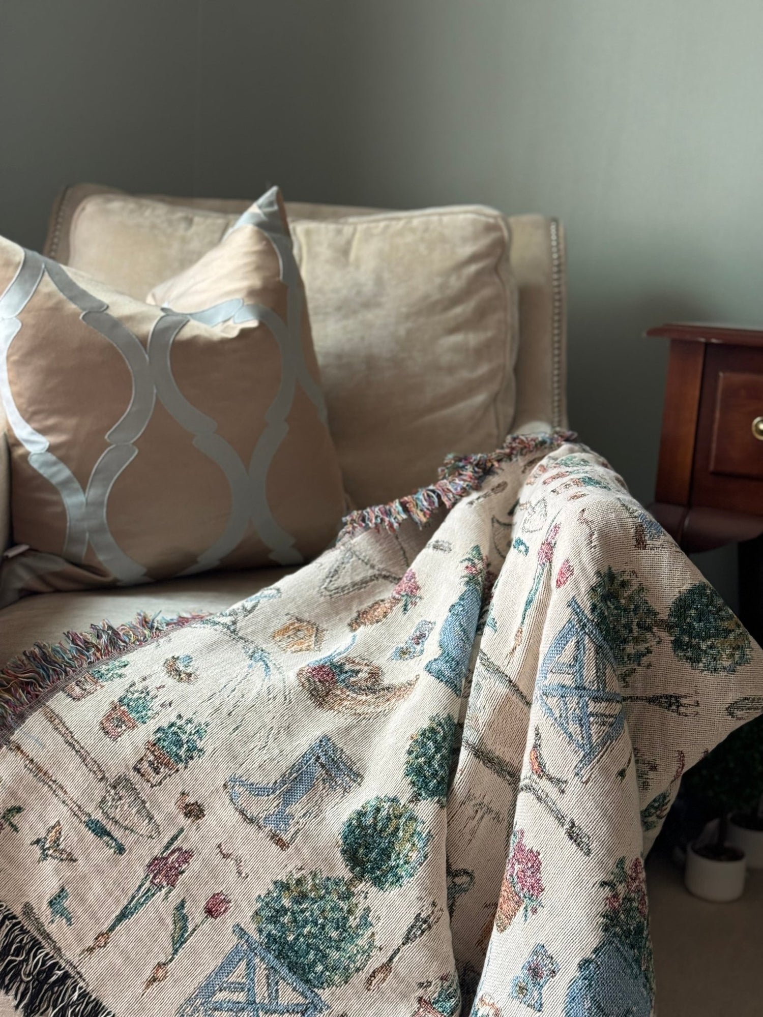 the garden woven blanket - designs by pippa