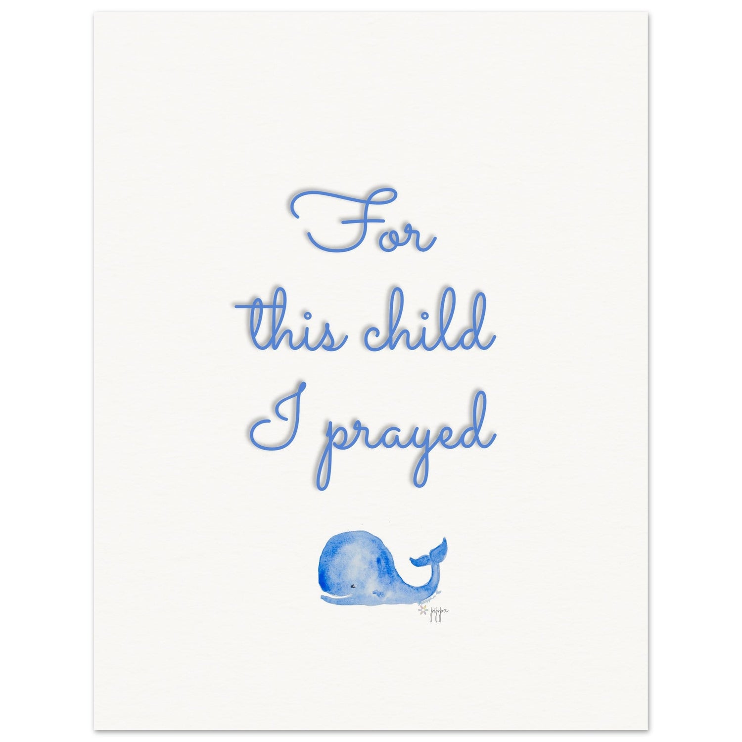 this child - Museum - Quality Matte Paper Poster - whalecome baby - designs by pippa