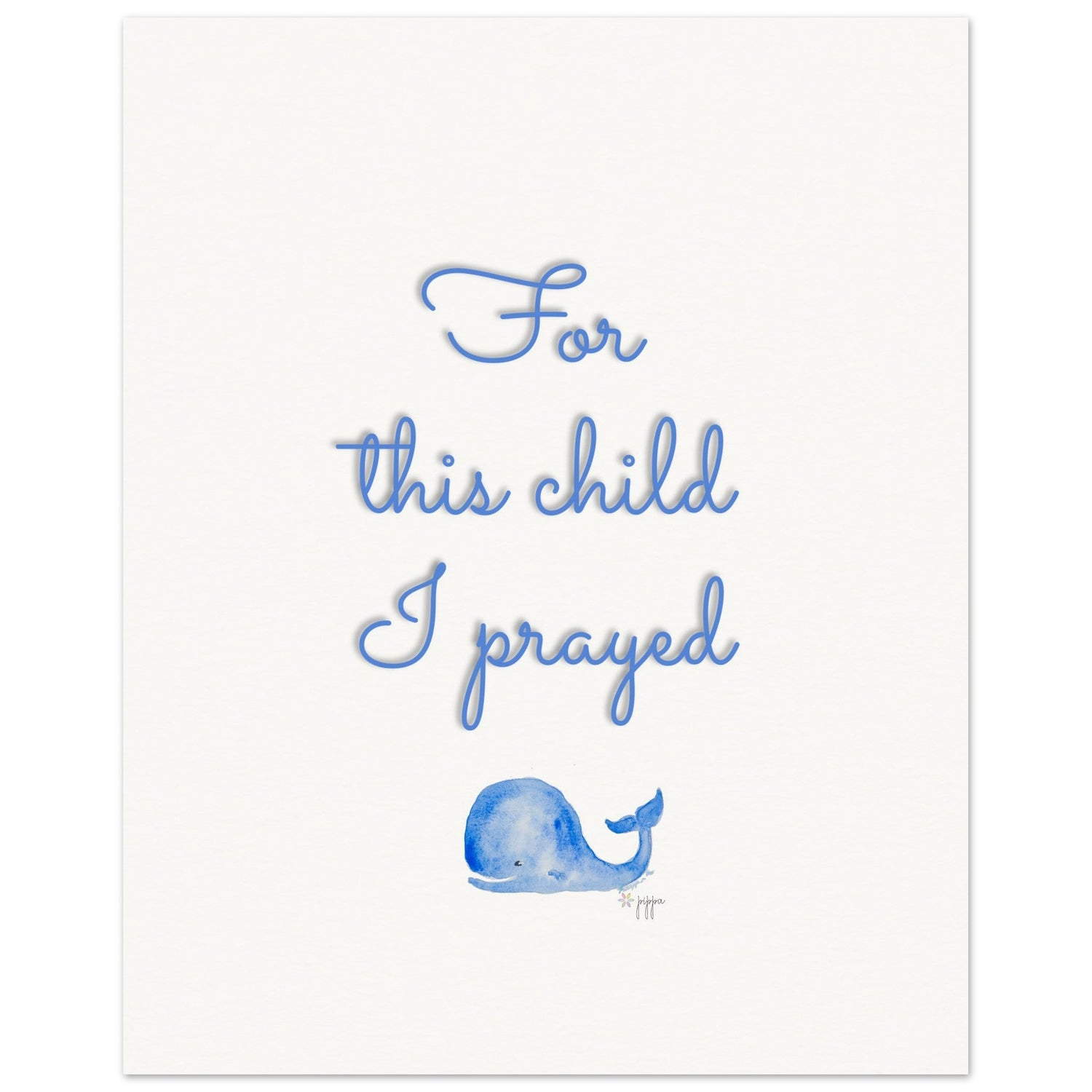 this child - Museum - Quality Matte Paper Poster - whalecome baby - designs by pippa