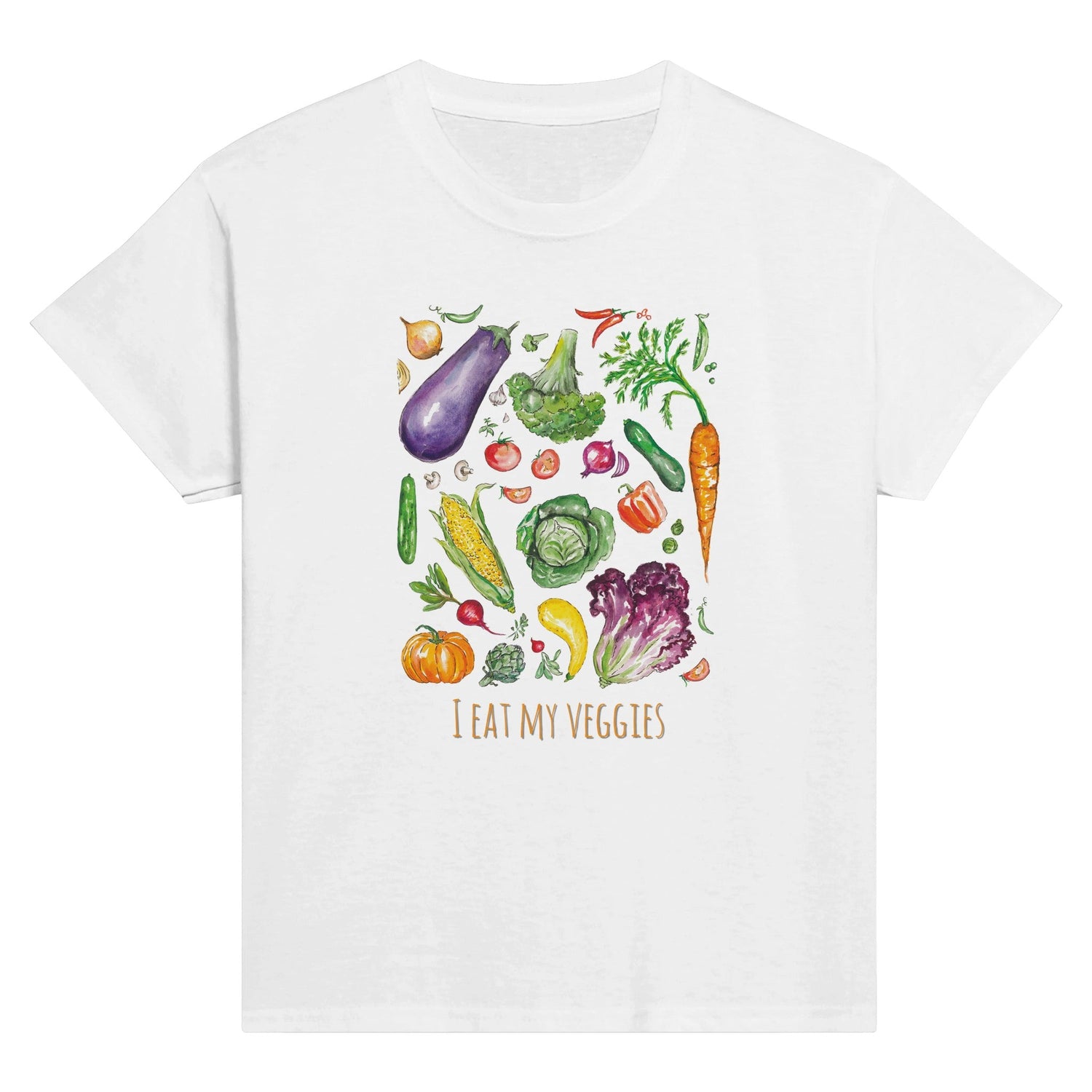 verde veggie personalized classic kids crewneck graphic tee - designs by pippa