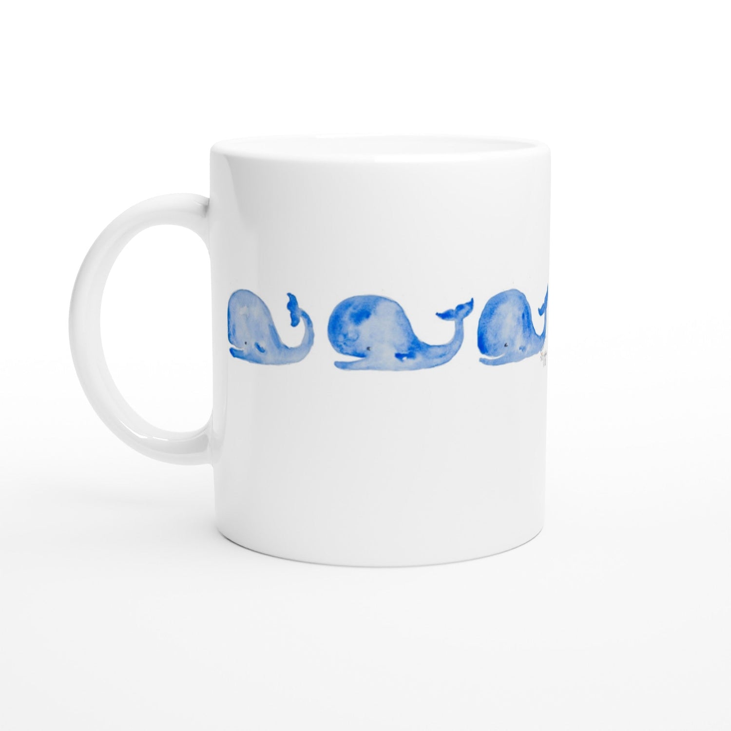 whale tales personalized mug white ceramic mug - designs by pippa