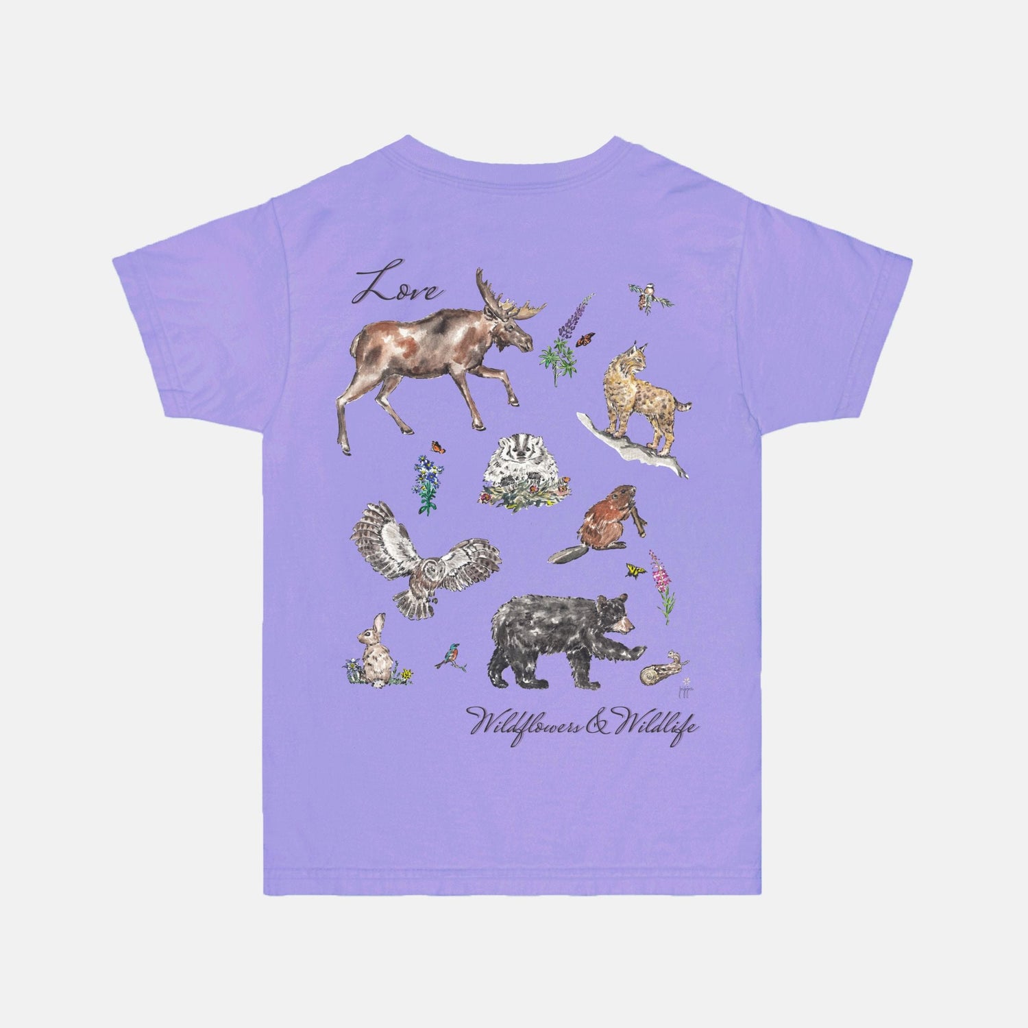 wildlife lover custom girl tee Youth S - XL - designs by pippa