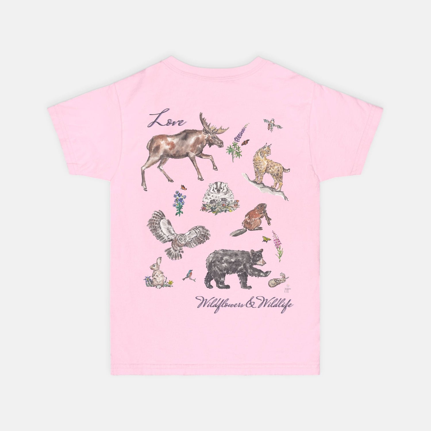 wildlife lover custom girl tee Youth S - XL - designs by pippa