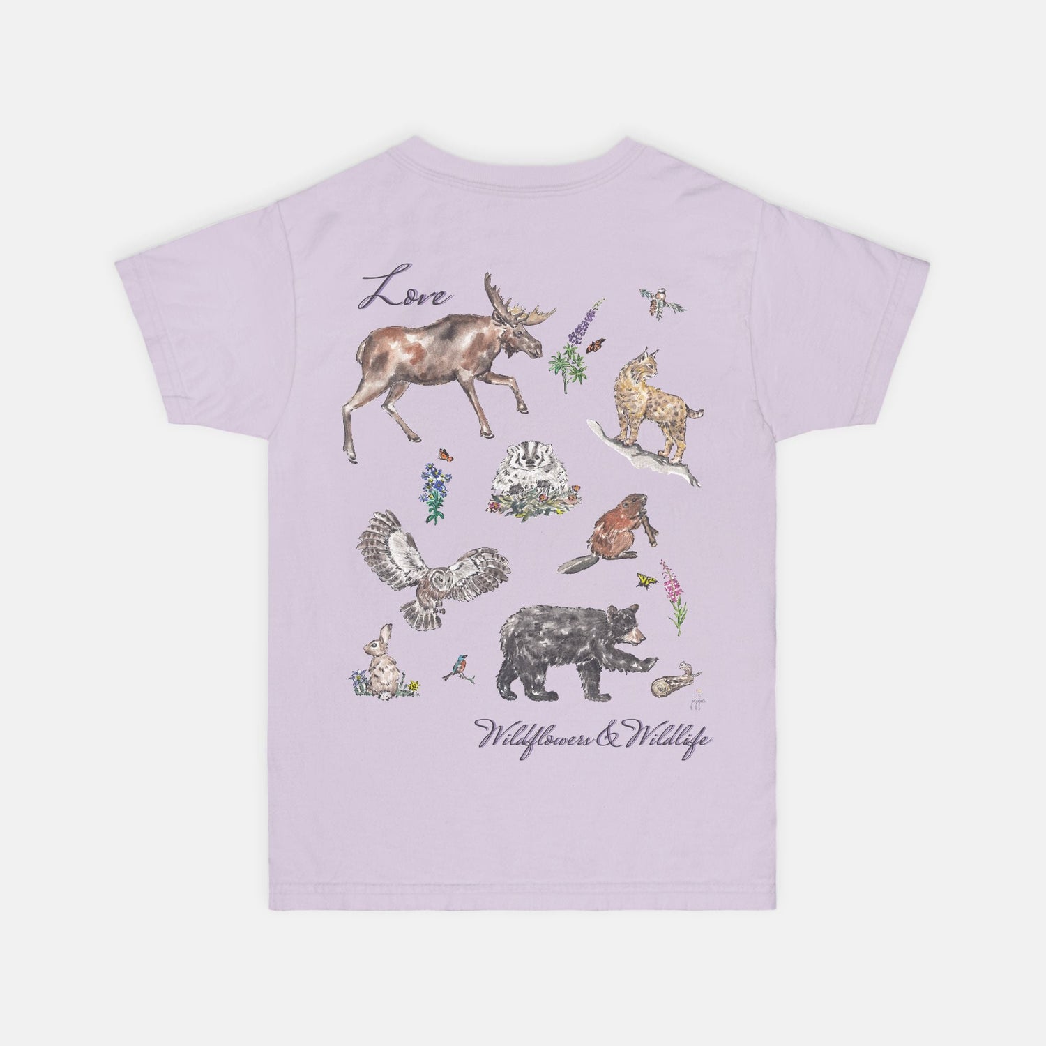 wildlife lover custom girl tee Youth S - XL - designs by pippa