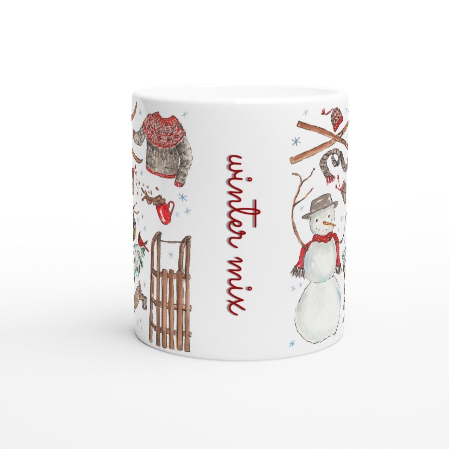 winter mix personalized ceramic mug - designs by pippa