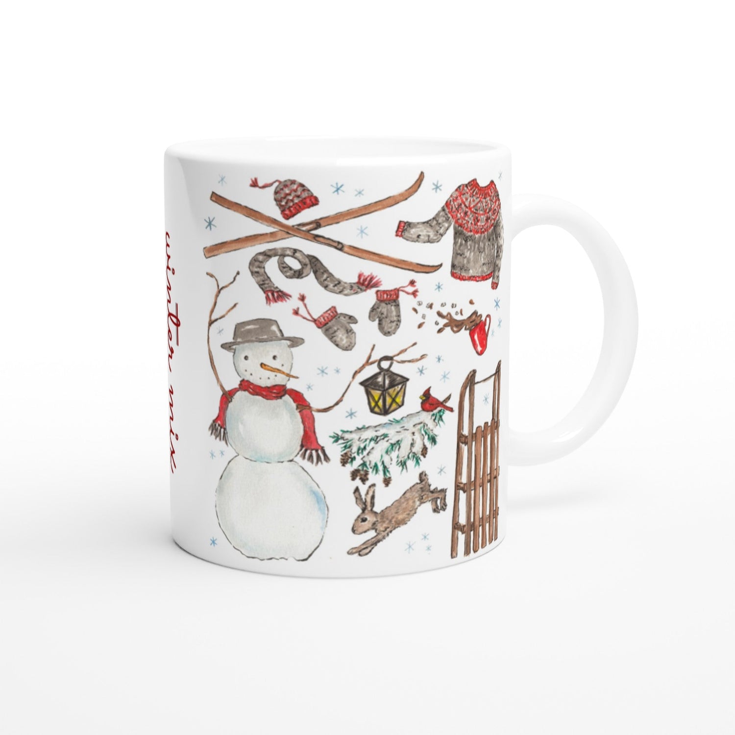 winter mix personalized ceramic mug - designs by pippa